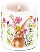 Húsvéti nyuszis átvilágítós viasz gyertya 8x7,5 cm