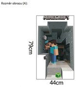 Vidám Fal Matrica Minecraft Méret: 70 x 50 cm
