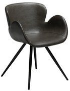 Szürke kárpitozott karfás étkezőfotel Gaia – DAN-FORM Denmark