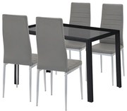 Rowan 4+1 étkező garnitúra szürke-szürke