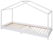 Fehér házikó alakú gyerekágy 90x200 cm Montessori – Roba
