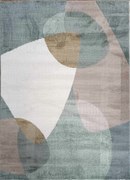 Exkluzív Boho zöld-krém szőnyeg,finom puha sörtékkel 120x160