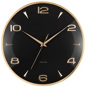 Karlsson 6017BK dizájner falióra, fekete, átmérő:40 cm