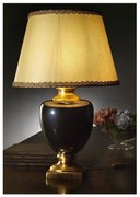 ONLI - Asztali lámpa MOZART 1xE27/22W/230V fekete/arany 67 cm