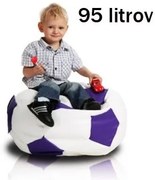 Babzsák kis fehér és lila focilabda TiaHome