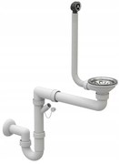 Mosogató minőség, 1-kamrás kézi szifon gránit mosogatóhoz, króm, SKQ-1M11CH