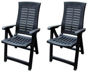 Osnat összecsukható kerti szék Antracit - 2db SX