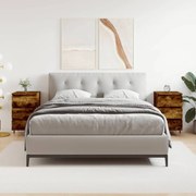 2 db füstös tölgy színű szerelt fa éjjeliszekrény 40x35x69 cm