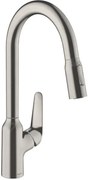 Hansgrohe Focus M42, M4216-H220 mosogatócsaptelep kihúzható spray-vel, rozsdamentes acél megjelenés, HAN-71820800