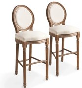 2 db fehér vászon bárszék