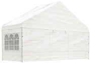 fehér polietilén pavilon tetővel 5,88 x 2,23 x 3,75 m