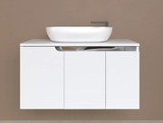 Piramida EURIDIKA fali fürdőszobabútor - mosdópult mosdó nélkül - 3 ajtós - 100 x 48 x 53 cm