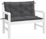 2 db melange antracitszürke szövet kerti padpárna 100x50x7 cm