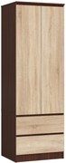 Ruhásszekrény Suman  (wenge + szonoma tölgy). Akció -15%. 1069567