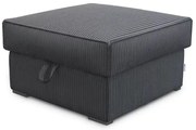 Sötétszürke SMART COSARO tárolós puff, 65x65 cm