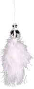 Felakasztható angyalka tollból, 17 cm