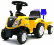 Baby Mix New Holland gyerek traktor pótkocsival ésszerszámokkal, sárga