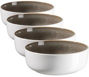 Mäser Lunaria Brown mély tányérkészlet, 18 cm, 4 db