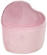 Világos rózsaszín bársony gyerek puff Lil Sofa – Roba