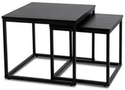 Modern dohányzóasztal szett TEVET, fekete