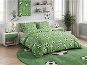 Polipamut ágyneműhuzat FOOTBALL TIME POLY zöld Ágyneműhuzat mérete: 70 x 90 cm | 140 x 220 cm