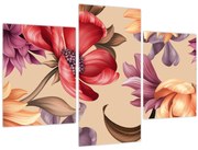 Kép - Vintage virágok (90x60 cm)