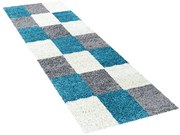 Szürke-türkiz futószőnyeg 80x250 cm Life – Ayyildiz Carpets