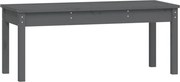 vidaXL szürke tömör fenyőfa kerti pad 109x44x45 cm