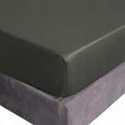 Pamut Gumis Lepedő 200x200+25 Sötétszürke 100% Pamut