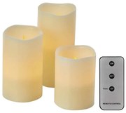 KÉSZLET 3x LED Karácsonyi dekoráció 3xLED/3x3AAA + távirányító