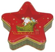 Karácsonyi konyhai csillag alakú fémdoboz 153x146x45 mm Christmas Magic