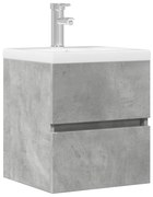 betonszürke szerelt fa mosdószekrény 41 x 38,5 x 45 cm