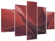 Kép - Piros absztrakt virág N⁰2 (150x105 cm)