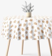 Goldea karácsonyi kör alakú teflonos terítő - mézeskalácsok Ø 100 cm