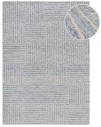 Világoskék kézi szövésű gyapjú szőnyeg 120x170 cm Memphis Wool – Flair Rugs