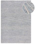 Világoskék kézi szövésű gyapjú szőnyeg 200x290 cm Memphis Wool – Flair Rugs