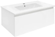 Fürdőszobaszekrény mosdókagylóval SAT B-WAY 79x30x45 cm fehér fényes BWAY80WU4