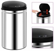 automata érzékelős rozsdamentes acél szemeteskuka 40 L