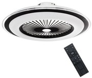 Brilagi - LED Dimmelhető lámpa ventilátorral RONDA LED/48W/230V fekete + távirányító