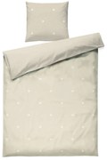 Bézs egyszemélyes pamut-perkál ágyneműhuzat 140x200 cm Christmas Fable – JUNA