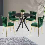 Kare Ikon Black Gold étkezőasztal