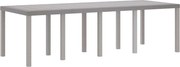 vidaXL Kerti Asztal Világosszürke 250 x 100 x 73 cm polirattan
