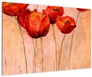 Kép - piros tulipán (90x60 cm)