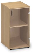 Alacsony keskeny üvegszekrény ProOffice 40 x 45,8 x 73,5 cm, jobb, bükkfa