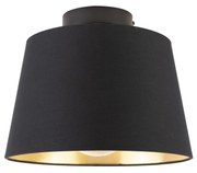 Mennyezeti lámpa pamut búrával fekete arannyal 25 cm - Combi Black
