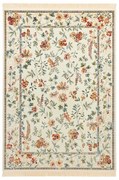 Krémszínű viszkóz szőnyeg 135x195 cm Oriental Flowers – Nouristan