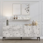 Stella Carrara Marble szekrény polcokkal