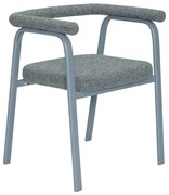 Szürke kárpitozott karfás étkezőfotel szett 2 db-os Ecto – Hübsch