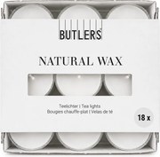 NATURAL WAX mécses 18db, fehér