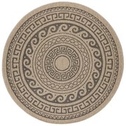 Fekete-bézs kerek kültéri szőnyeg ø 80 cm Comilla – Ayyildiz Carpets